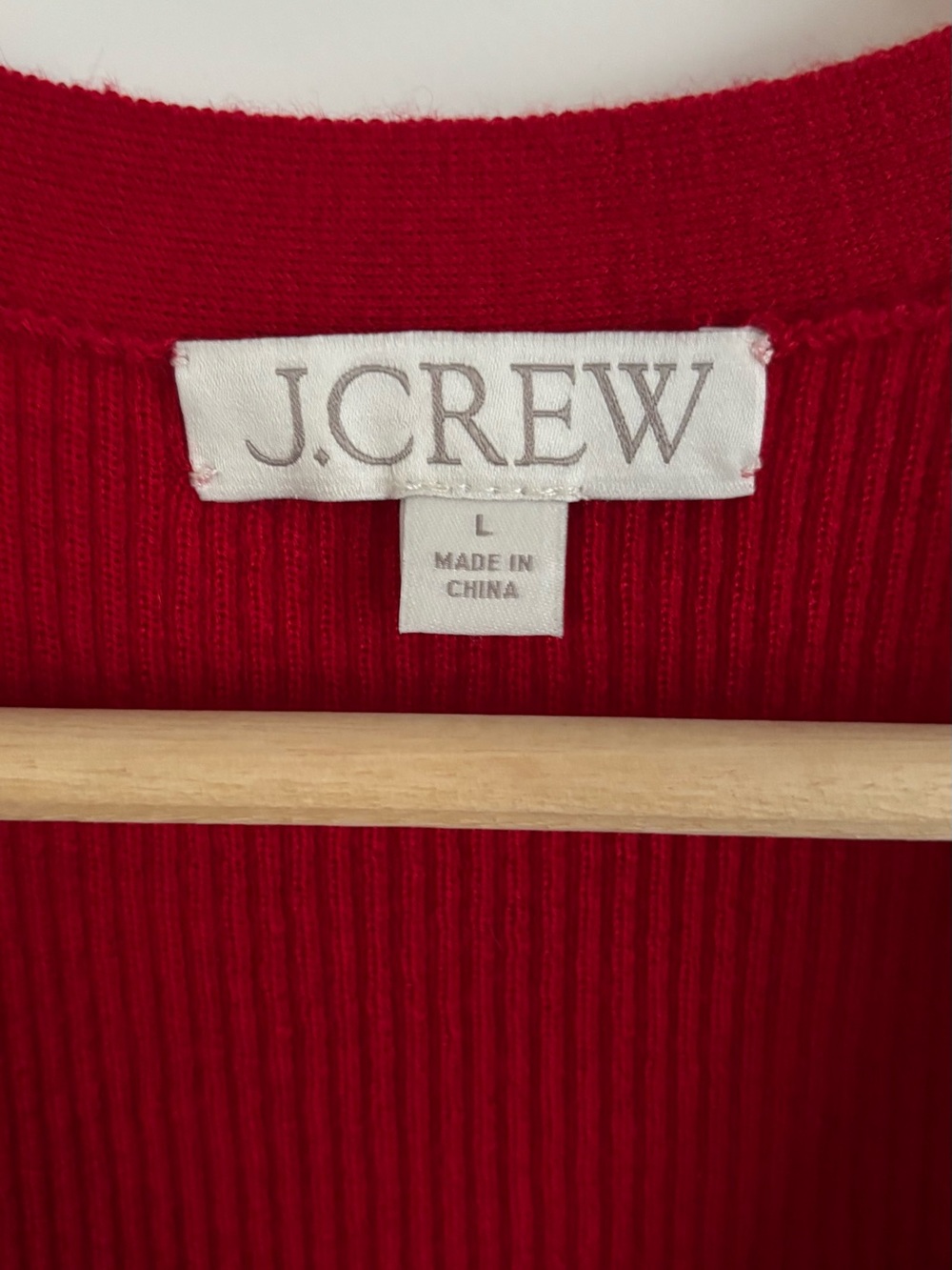 J. Crew Red Ribbed Button-Front Tank Top - Picture 2 of 4